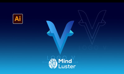 Idée de logo lettre 4 logo lettre V tuto Illustrator