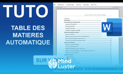 Générer une table des matières automatique sur Microsoft Word