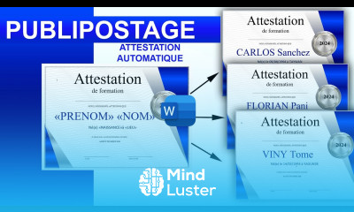 PUBLIPOSTAGE dans Word comment générer plusieurs attestations dans Microsoft word