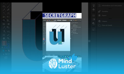 lettre u 3d avec illustrator