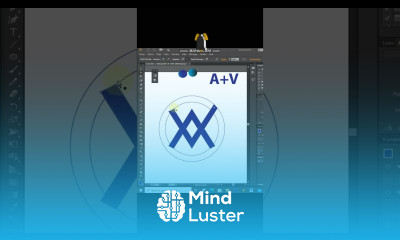 Logo lettre A V dans illustrator