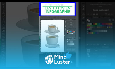 Illustrator 3D reproduction 3D d une tasse avec adobe illustrator