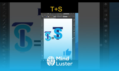 Logo lettre T S dans adobe illustrator
