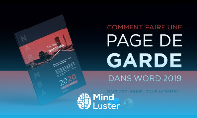 comment faire une page de garde dans word 2019 rapport annuel