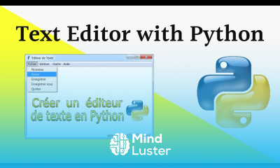 Créer Un Éditeur de Texte Avec Python Création Menu Partie2 Commande Fichier Nouveau
