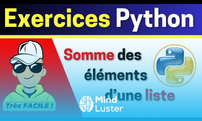 Exercice Python Somme Des Eléments D une Liste Python