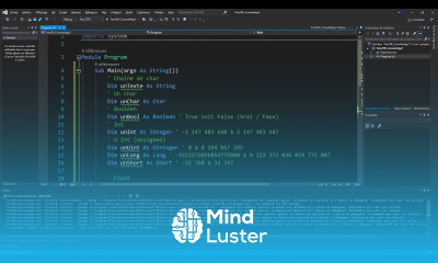 4 Visual Basic Les variables