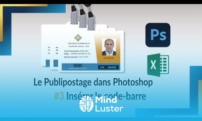 3 Insérer le code barre dans la carte Formation Le Publipostage dans Photoshop