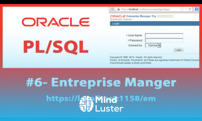 Formation Oracle PL SQL 6 Accéder à l interface Entreprise Manager