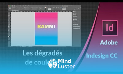 Formation INDESIGN CC les dégradés de couleurs