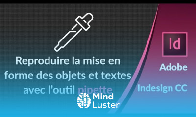 Formation INDESIGN CC L outil pipette Reproduire la mise en forme des objets et textes