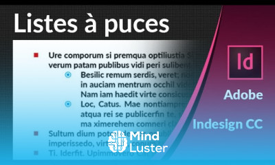 Maitriser les listes à puces dans Indesign CC