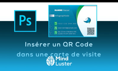 Photoshop CC Insérer un QR Code VCard dans une carte de visite