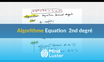 Algorithme de résolution d une équation de second degré