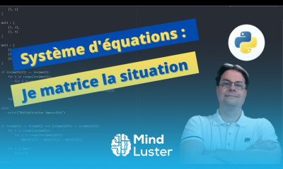Algorithme et mathématiques Système d équations et matrices