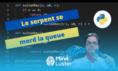 Algorithme et mathématiques Suites et récursivité