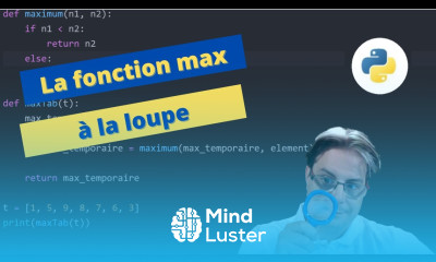 Algorithme à la loupe la fonction max
