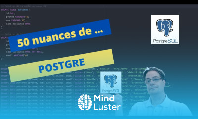 Base de données Installation de POSTGRE SQL