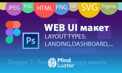 UI Дизайн веб страниц Типовые макеты Landing Dashboard Cards List layout Пороги адаптации ширины
