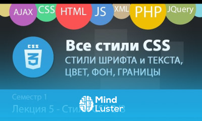 Лекция 1 5 Web Стили CSS Шрифты текст цвет фон отступы и списки