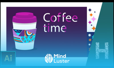 Визитка coffee time в Adobe Illustrator