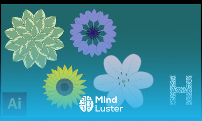 Пиктограммы цветков в Adobe Illustrator часть 2