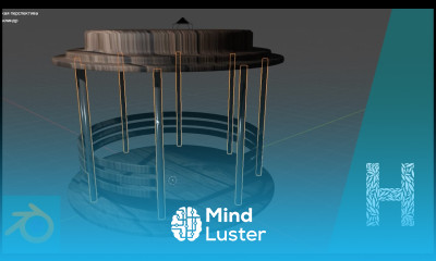 Беседка в Blender с модификатором Array массив