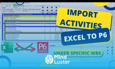How to Import Activities into P6 from Excel under Specific WBS Add Activities to WBS in P6