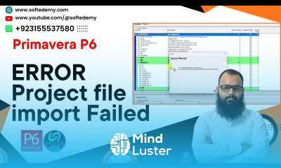 Primavera P6 ERROR Project file import Failed P6 Import Error Solved in Minutes