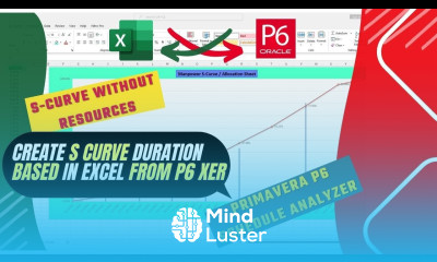 Create S Curve Duration Based in Excel from P6 XER S Curve Without Resources from Primavera P6