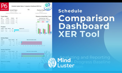 Schedule Comparison Dashboard XER Tool Analyzing and Reporting Project Progress Baseline Comparison