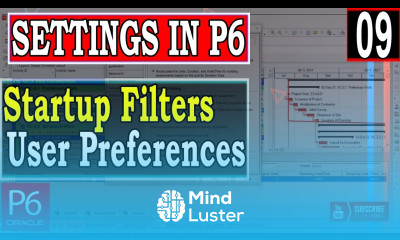 Startup filters in user preferences settings in Primavera P6 Current Project No Filter apply