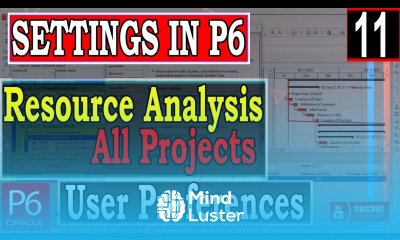 Resource Analysis in user preferences settings in Primavera P6 All Projects Closed Explained