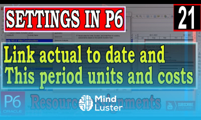 Link actual to date and this period units and costs settings in Primavera P6 Resources Explained