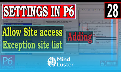 How to allow Site access by adding exception site list settings in Primavera P6 Admin preferences