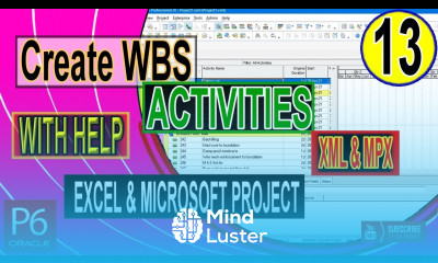 Easy Creating WBS and activities in Primavera P6 Help of Excel and MPP Import XML and MPX Format