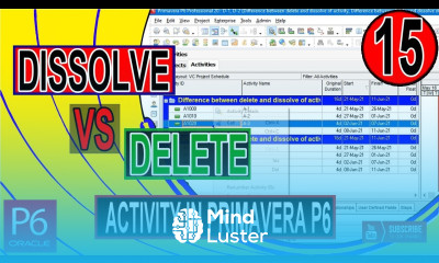 Explain Difference between Delete and Dissolve Activity in Primavera P6