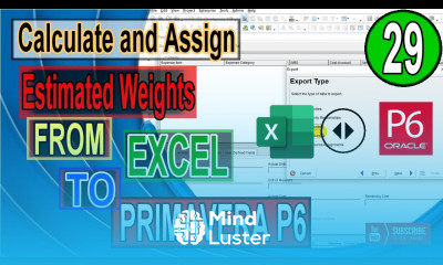 Calculate and assign estimated weights from Excel to Primavera P6 Using Top down Estimation Tips