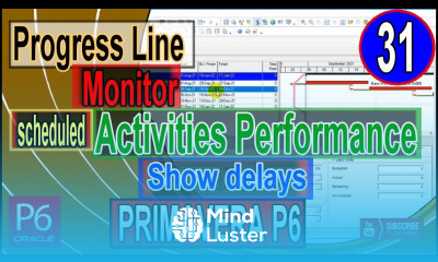How to use progress line to monitor activities performance in Primavera P6 Show delays graphically