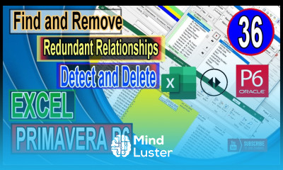 Find and remove redundant relationships in Primavera P6 Detect and Delete redundant P6 Excel tip