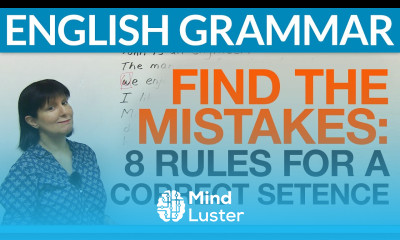8 English Sentences Find the Mistakes