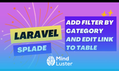 05 Add Filter by Category and Edit Link to Table Laravel Splade Tutorial