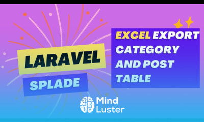 10 Excel Export Category and Post Table Laravel Splade Tutorial