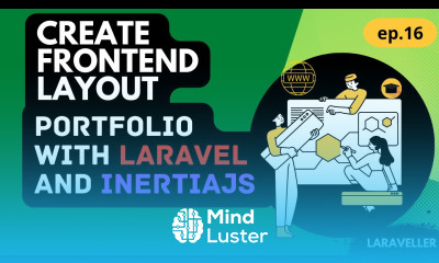 17 Create Footer Portfolio Project with Laravel and Vuejs