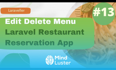 13 Edit Delete Menus Laravel Restaurant Reservation Website Laravel 9 Tutorial