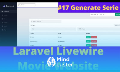 Laravel Livewire Tutorial Create Movie Website 17 Generate Series From TMDB API