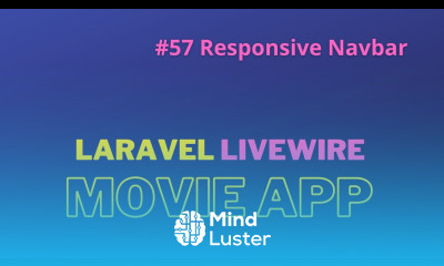 Learn Laravel Livewire Tutorial Create Movie Website 57 Make Navbar ...