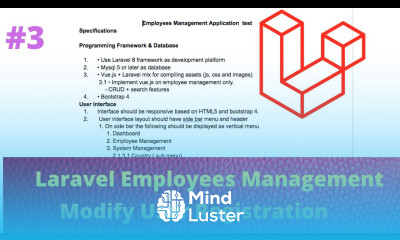 03 Employees Management Application with Laravel and Vuejs Modify User Registration