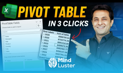 8 2 Create Pivot Table in Excel in Just 3 Clicks