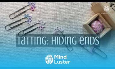 Tatting onto a paperclip Hiding ends